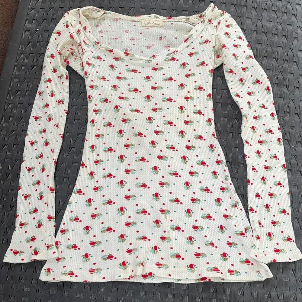 Light Beige Waffle Knit Long Sleeve